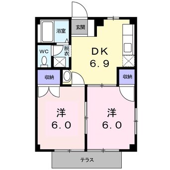 間取図 ビレッジハタヤA棟