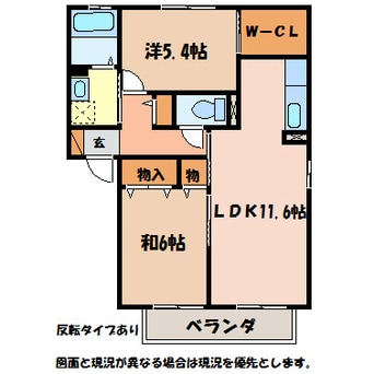 間取図 大糸線/中萱駅 徒歩19分 1階 築22年