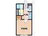 レトア豊科 1Kの間取り