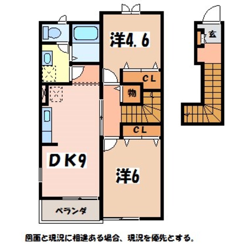 間取図 大糸線/一日市場駅 徒歩20分 2階 築22年