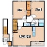 エクセレントリヴII 2LDKの間取り