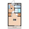 モロズミハイツＢ 1Kの間取り