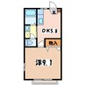 ディアス南豊科Ｂ 1DKの間取り