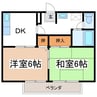 サンガーデン平林Ａ 2DKの間取り