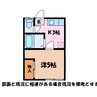 メゾンユー 1Kの間取り