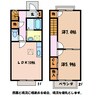 大糸線/中萱駅 徒歩16分 1階 築22年 2LDKの間取り