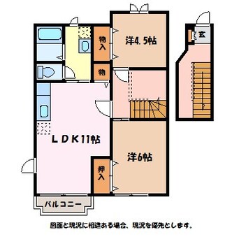 間取図 大糸線/柏矢町駅 徒歩6分 2階 築21年