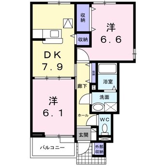 間取図 グローリー下島Ｂ