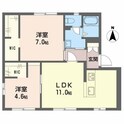 フレグランス花みずきＣの間取図