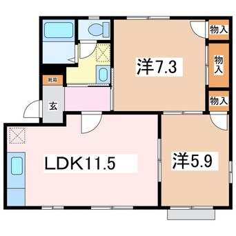 間取図 MEDIOホタカ　Ａ