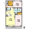 Ｂｅｌｌ18 2LDKの間取り