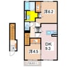 ＪＪハイム北大町 2DKの間取り