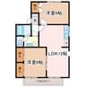 セジュール小岩井 2LDKの間取り