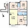 アンソレイユ 3LDKの間取り