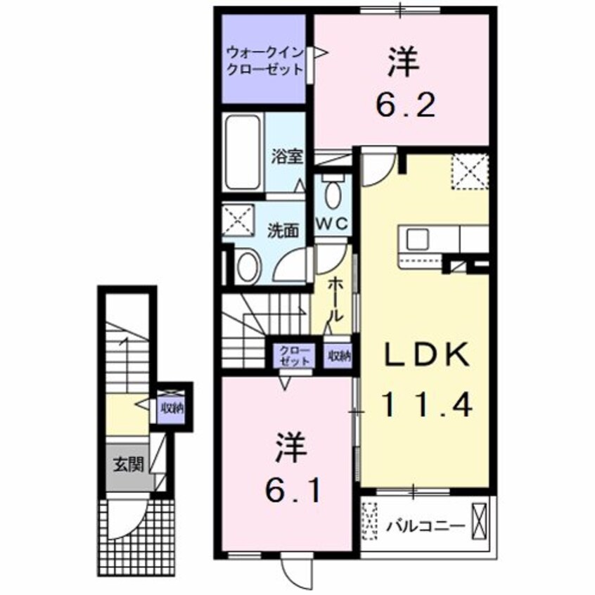 間取図 ル　ソレイユ　アスカ　N