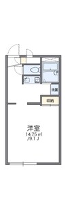 レオパレスあづみの 1Kの間取り