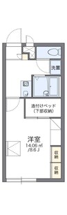 レオパレス愛 1Kの間取り