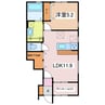 クアトロ常盤A 1LDKの間取り