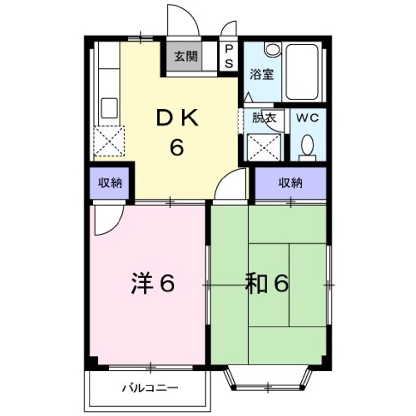 間取図 篠ノ井線/村井駅 徒歩18分 2階 築31年