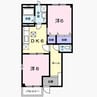 中央本線（甲信越）/塩尻駅 徒歩34分 1階 築26年 2DKの間取り