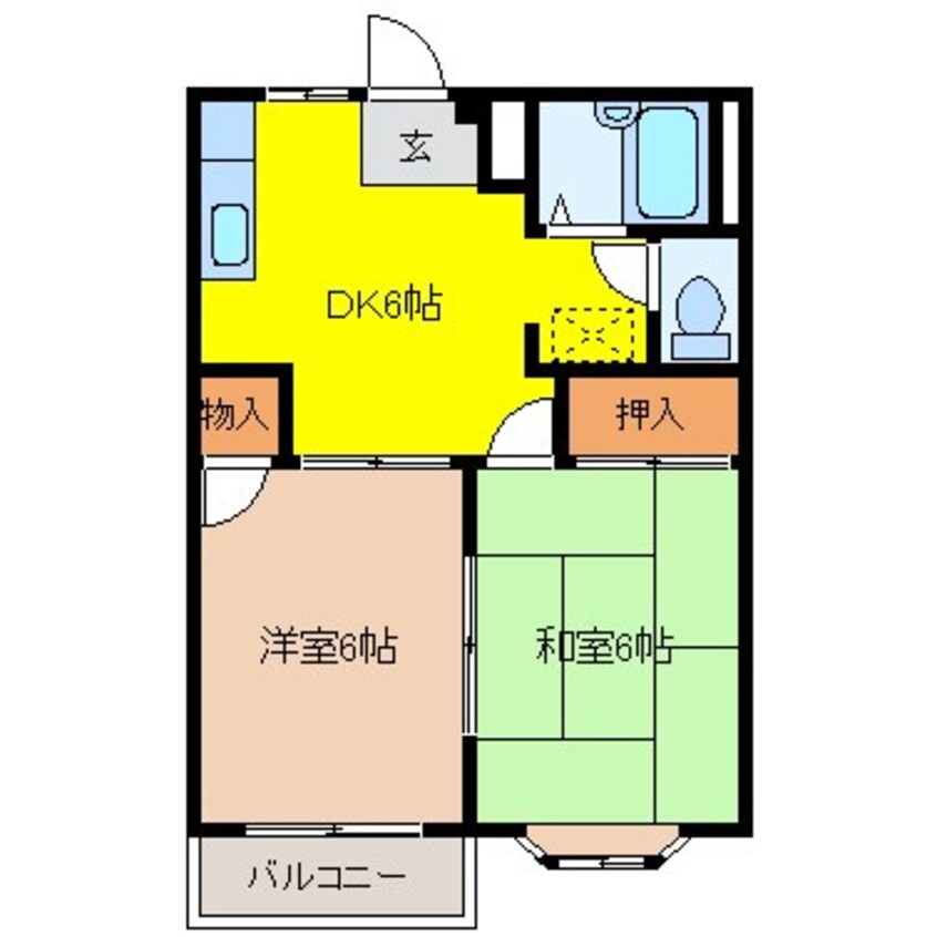 間取図 篠ノ井線/村井駅 徒歩24分 2階 築31年