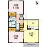 中央本線（甲信越）/塩尻駅 徒歩9分 3階 築24年 2LDKの間取り