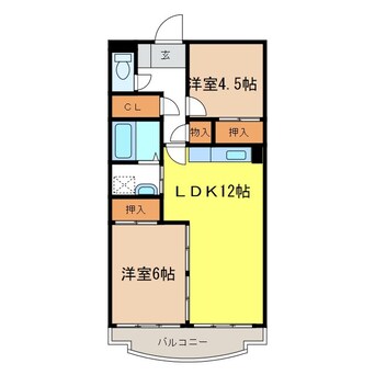 間取図 メゾン西中屋