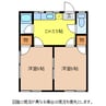 篠ノ井線/広丘駅 徒歩13分 2階 築41年 2DKの間取り