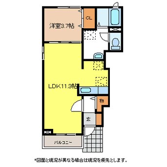 間取図 篠ノ井線/村井駅 徒歩18分 1階 築12年