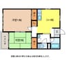 塩尻今井ビル 2DKの間取り