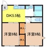フレグランスファインＥ 2DKの間取り