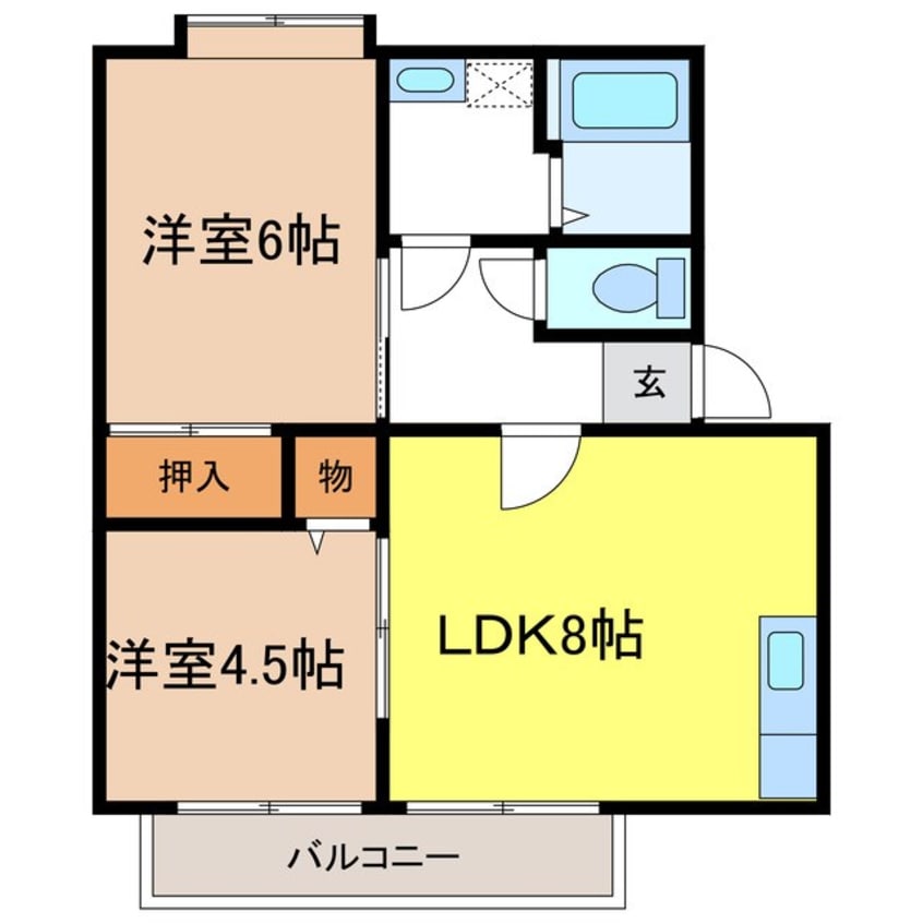 間取図 サンビレッジ柴田Ｂ
