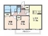 アートタウン 2LDKの間取り