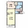 アートタウン 1LDKの間取り