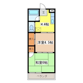 間取図 ロイヤルマンション九里巾