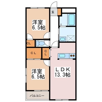 間取図 ファミーユ松原Ａ