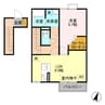 フェリーチェMARUYAMA 1LDKの間取り