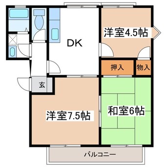 間取図 コーポカワカミ