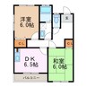 パレスモモセＢ 2DKの間取り