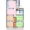 シェトワＮ 2LDKの間取り