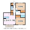 エスペランサ　ハタ 2LDKの間取り