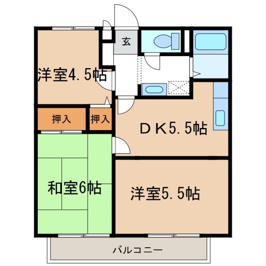 間取図 サンビレッジ平林Ｃ