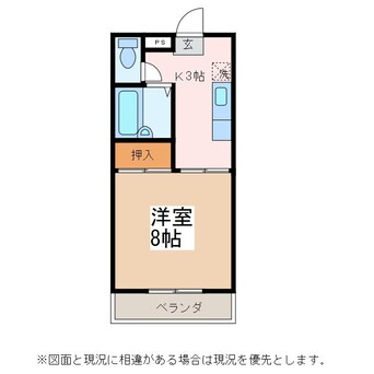 間取図 コーポ水代