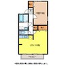 サンフォレスト小林Ｂ棟 1LDKの間取り