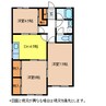 竹原ハイツ 3DKの間取り