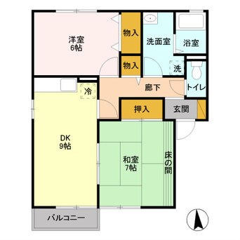 間取図 スカイコート野村B