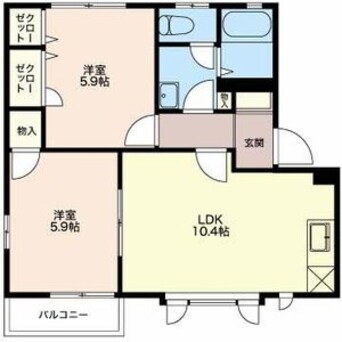 間取図 ディアスOANA　F