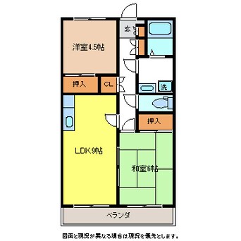 間取図 篠ノ井線/広丘駅 徒歩20分 1階 築22年