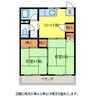 コーポ桔梗 2DKの間取り