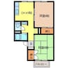 セジュールちくま 2DKの間取り